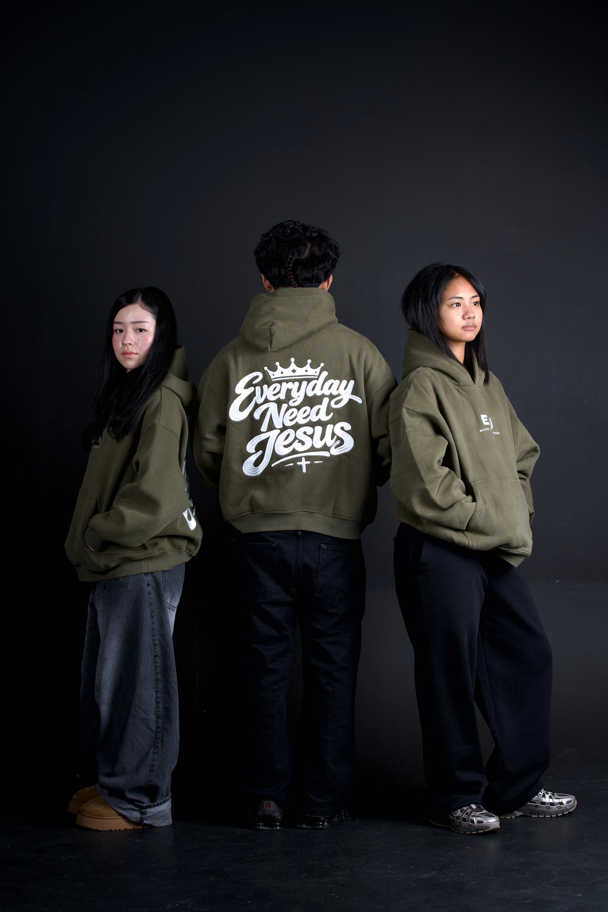 EVERYDAY NEED JESUS HOODIE "Green"